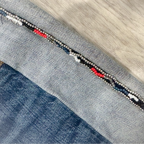 MM vintage beaded/ embellished seam straight leg boho jean ❤️ - Picture 5 of 9